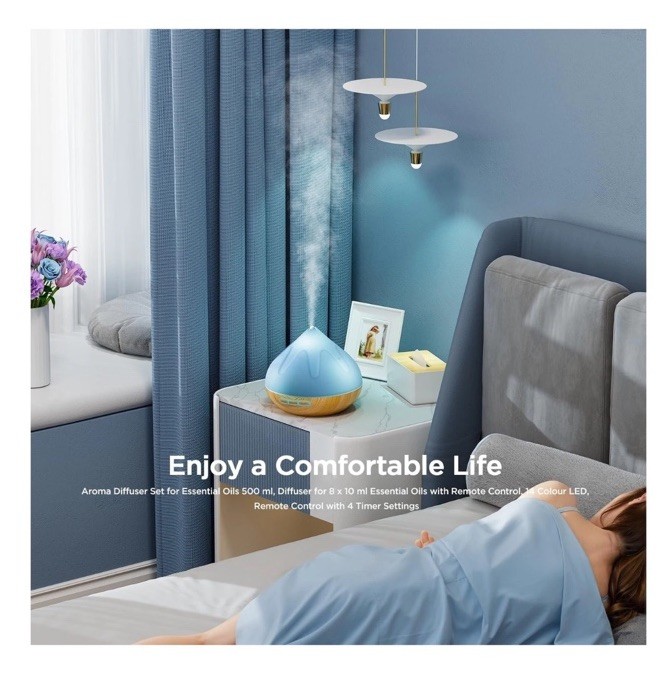 Essential Oil Diffuser for Home: 500ML Aroma Diffuser