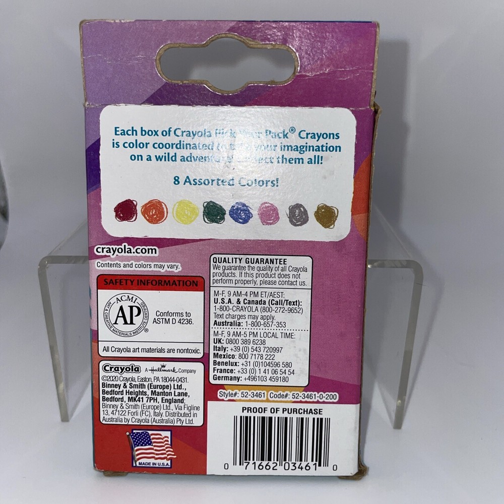 CRAYOLA Uni-Crayons 8 Pack 2020 New