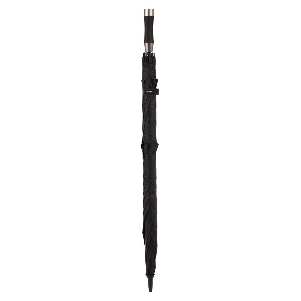 Vented Auto Open Rainproof Golf Umbrella with Sun Protection Black