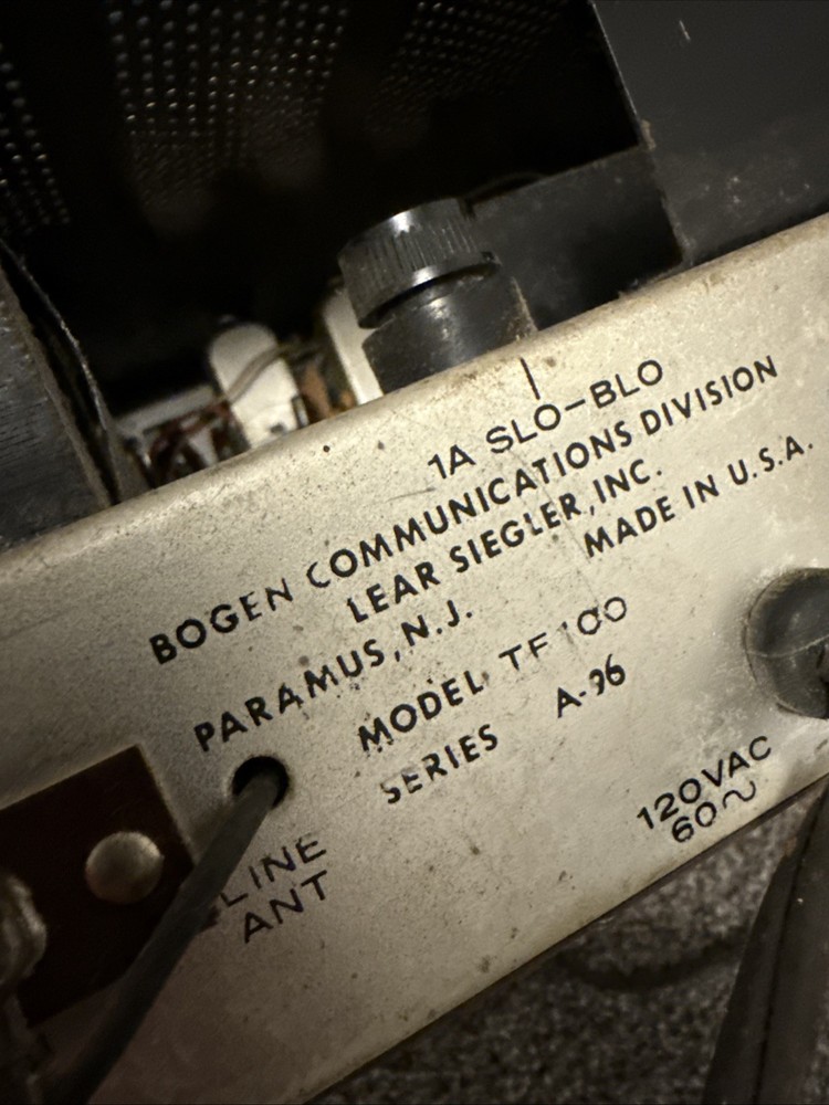 Vintage Bogen TR100 Stereo Receiver Powers On Untested