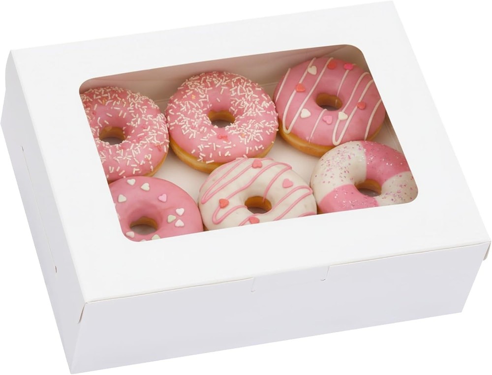 Foldable 12ct Cookie Boxes with Clear Window - Versatile Baking Essentials