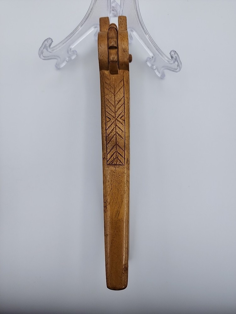 Scandinavian Wood Intricately Carved Nutcracker ca 8" Long