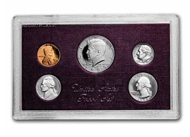 1985 U.S. Proof Set 5pc In OGP