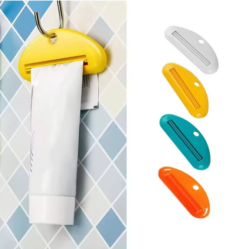 Plastic Tube Squeezer Toothpaste Dispenser Holder Rolling Bathroom Extract