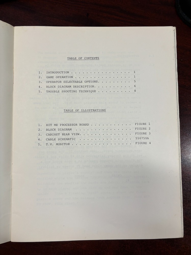 ORIGINAL-RAMTEK-HIT ME-OPERATOR'S MANUAL