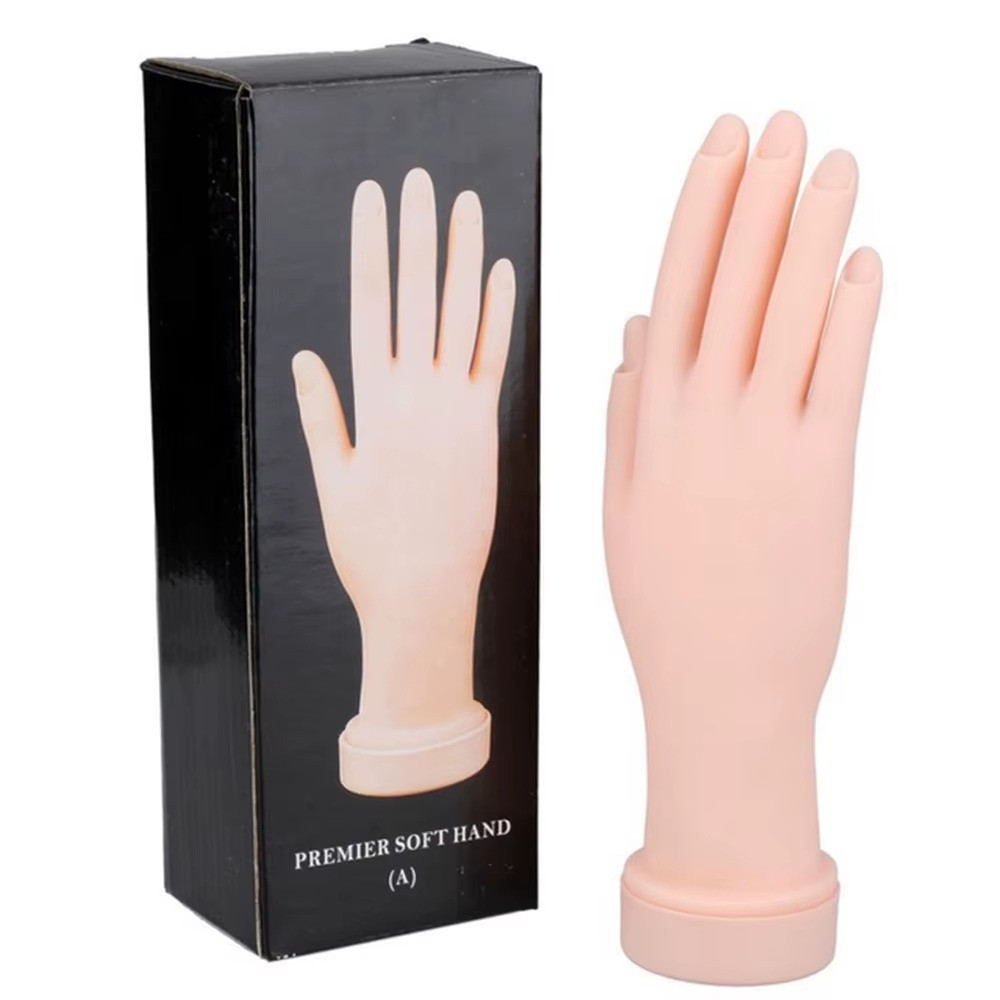 Manicure practice plastic hand model Flexible to Practice Fake Nails Bendable