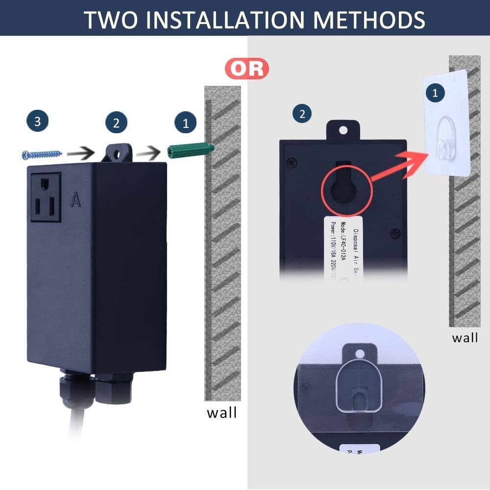 Upgraded Brushed Nickel Air Switch Button for Efficient Kitchen Waste Disposal