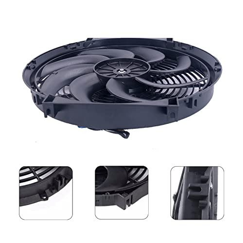 14 Inch Universal Radiator Fan High Performance Push/Pull 12V with 14" Curved