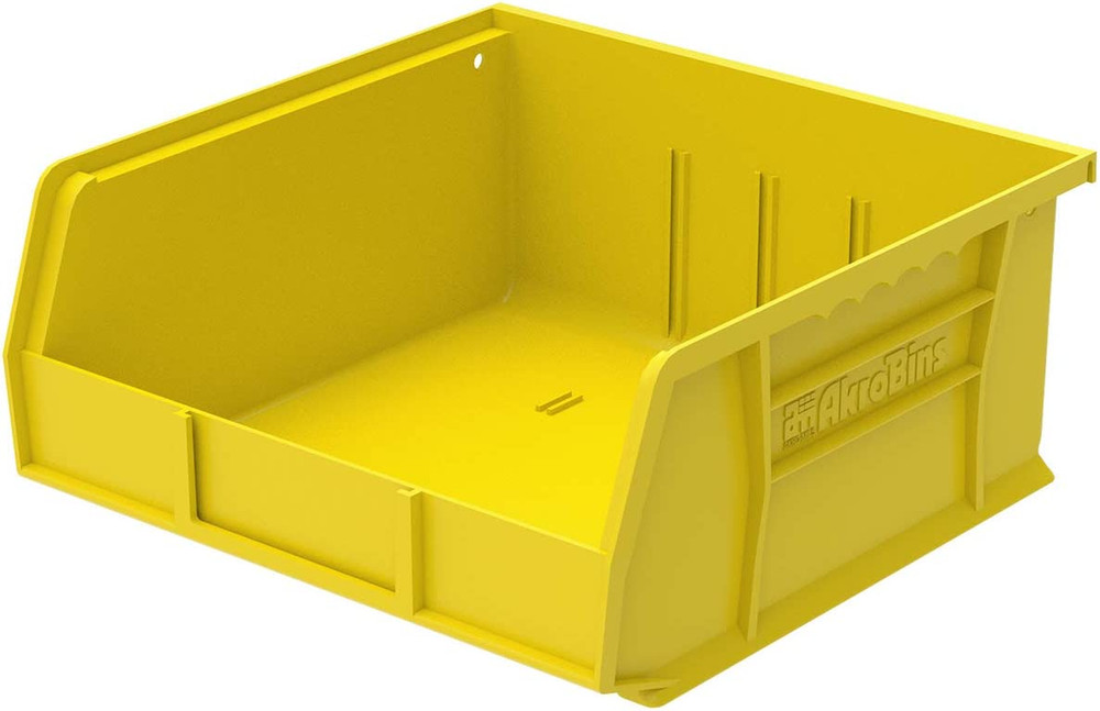 Yellow Stackable Storage Bins - 6-Pack for Garage, Pantry & Crafts, 11x11x5