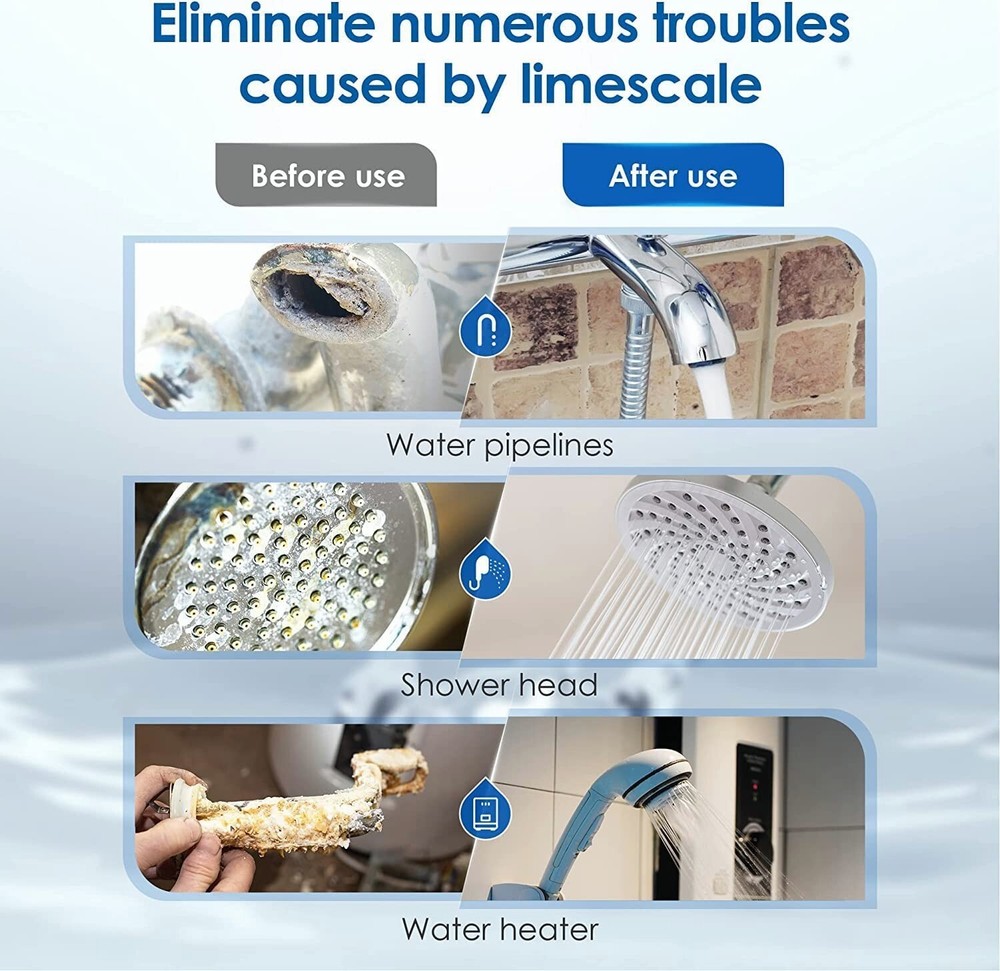 Waterdrop AP431 AP430SS Whole House Scale Inhibitor Filter,Heater Softener