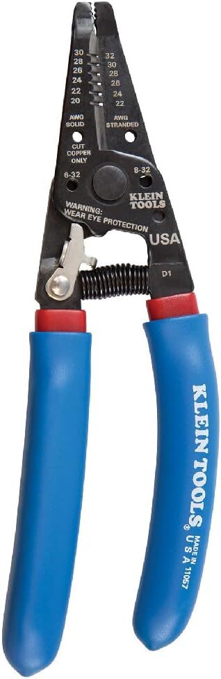 Klein Tools 11057 Wire Cutter / Stripper, Made in One Size, Blue/Red