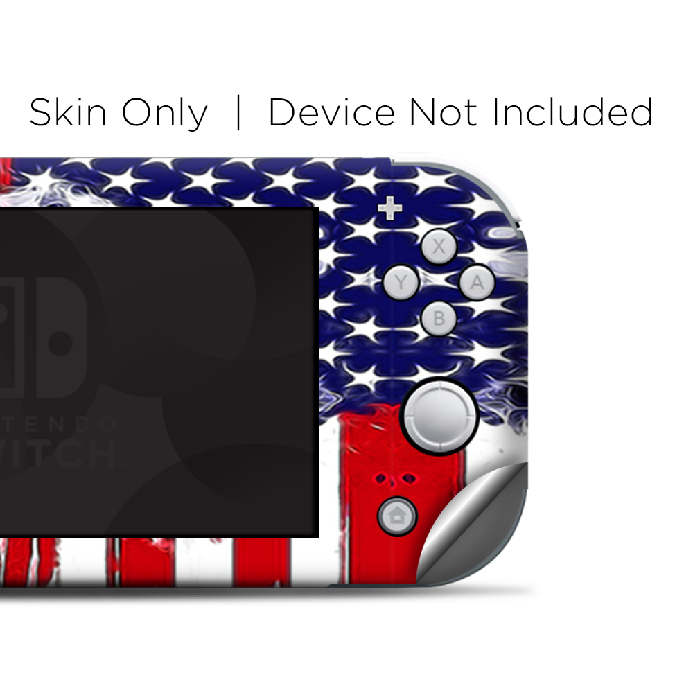Skins Decals wrap for Nintendo Switch Lite - U.S.A. Flag Skull Drip