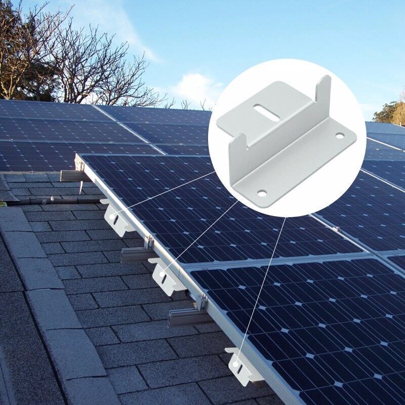 Solar Panel Z Bracket Mounting Mounts Set Solar Panel RV Boat Roof Wall Flat