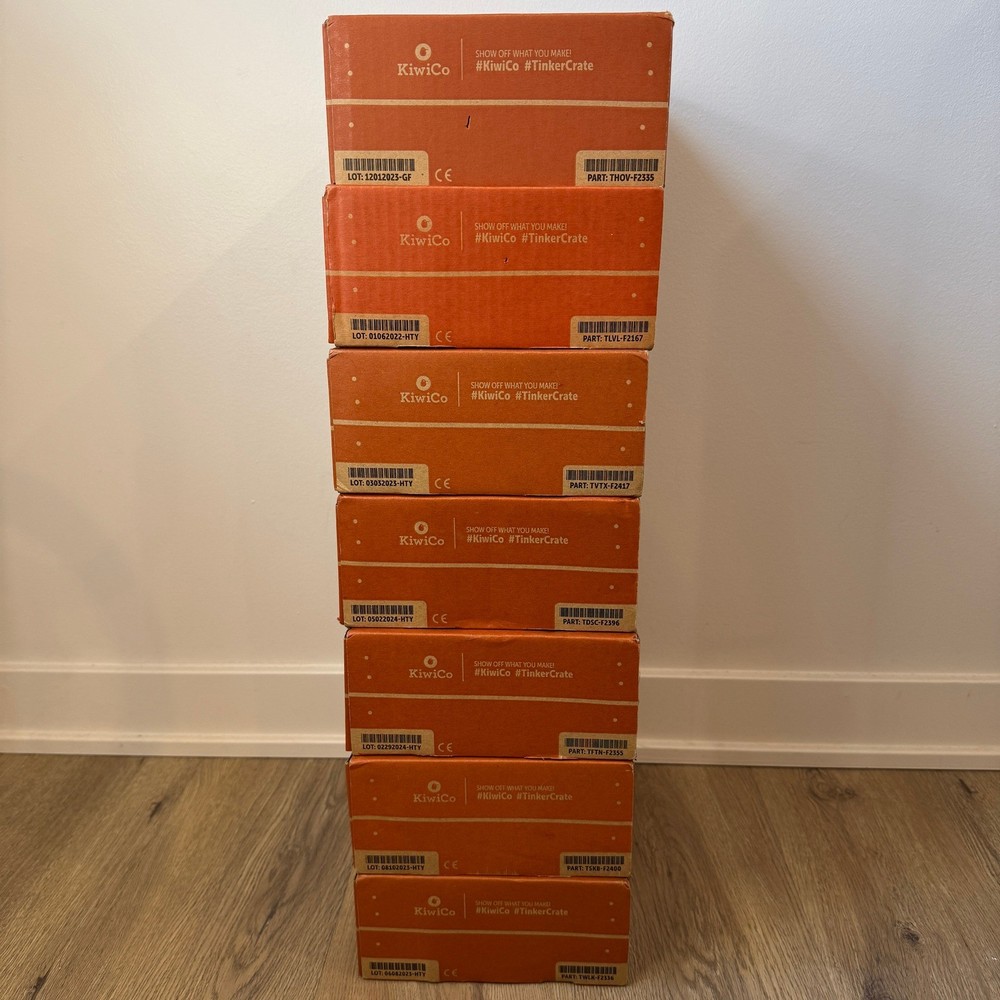 KiwiCo Tinker Crate STEM Science Engineering Kit Bundle 7 Boxes Ages 9+ NEW