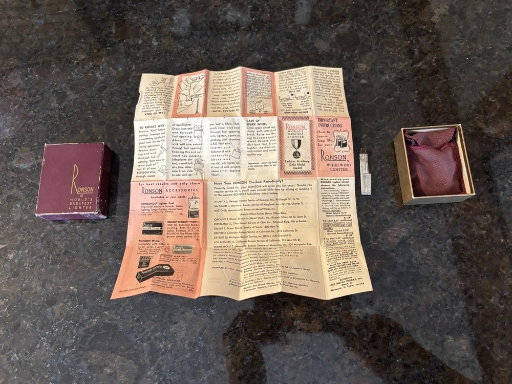 Vintage Ronson “Gem” Whirlwind Lighter