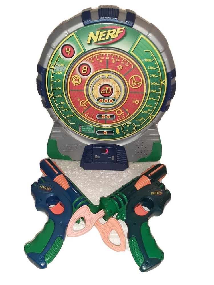 Nerf N-Strike Green Tech Electronic Target & (2) Nerf Tech Target Eliminators
