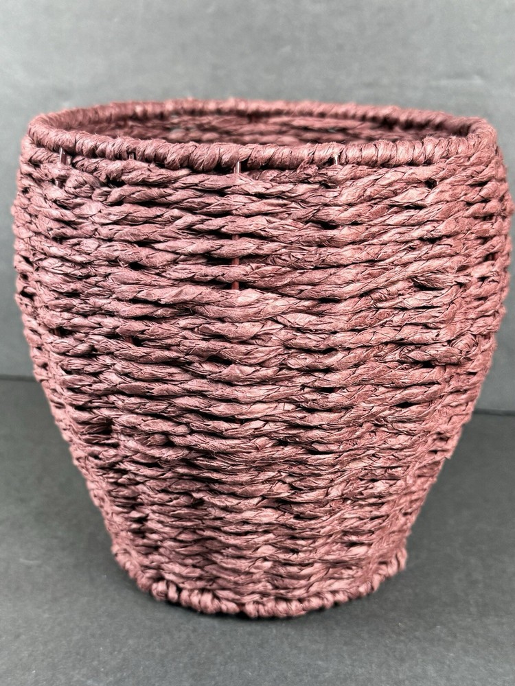 Apple Shaped Wicker Style Decorative Basket