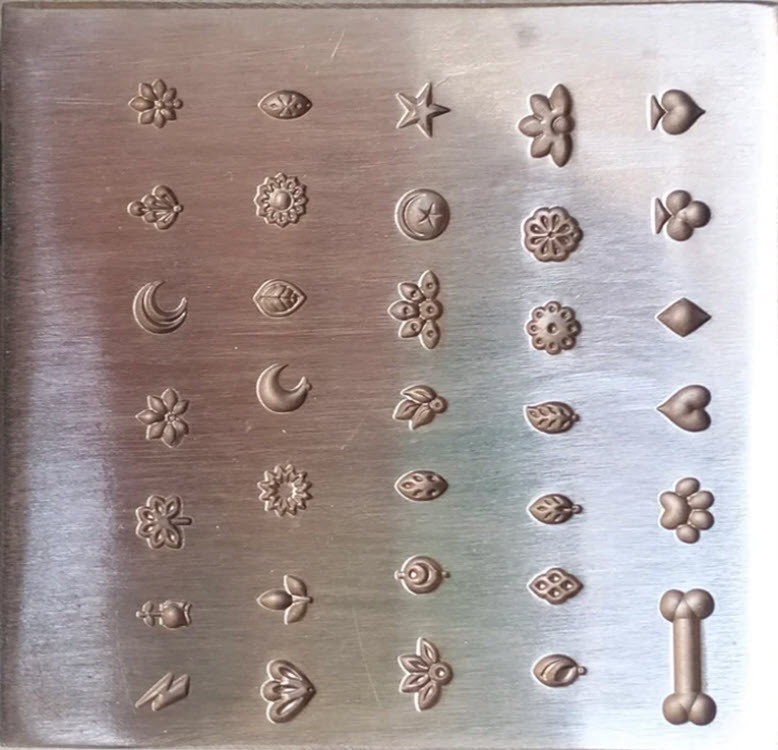 34 Impression Multi Design Shot Plate Impression Die| || Charm Die- Dog Bone