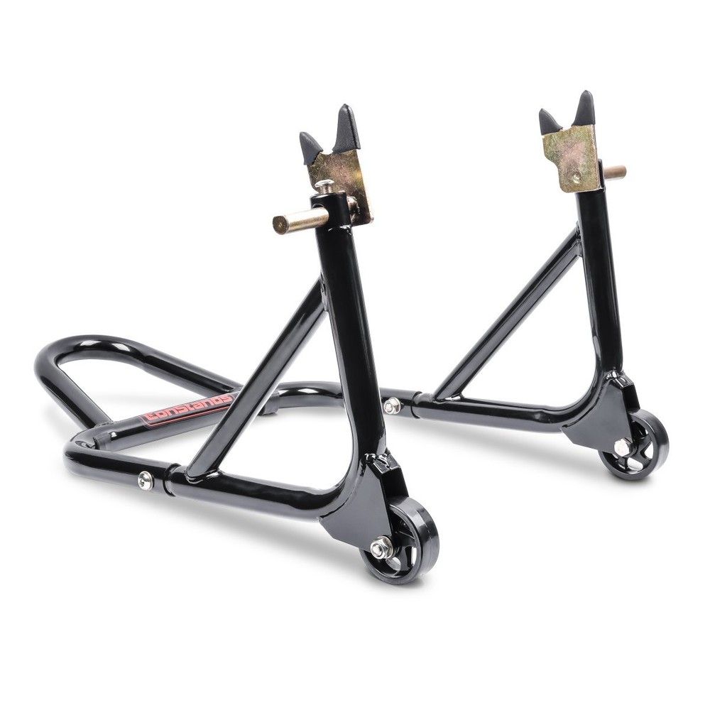Motorcycle Paddock Stand Wheel Chock Set Constands Rear Front SRB Black
