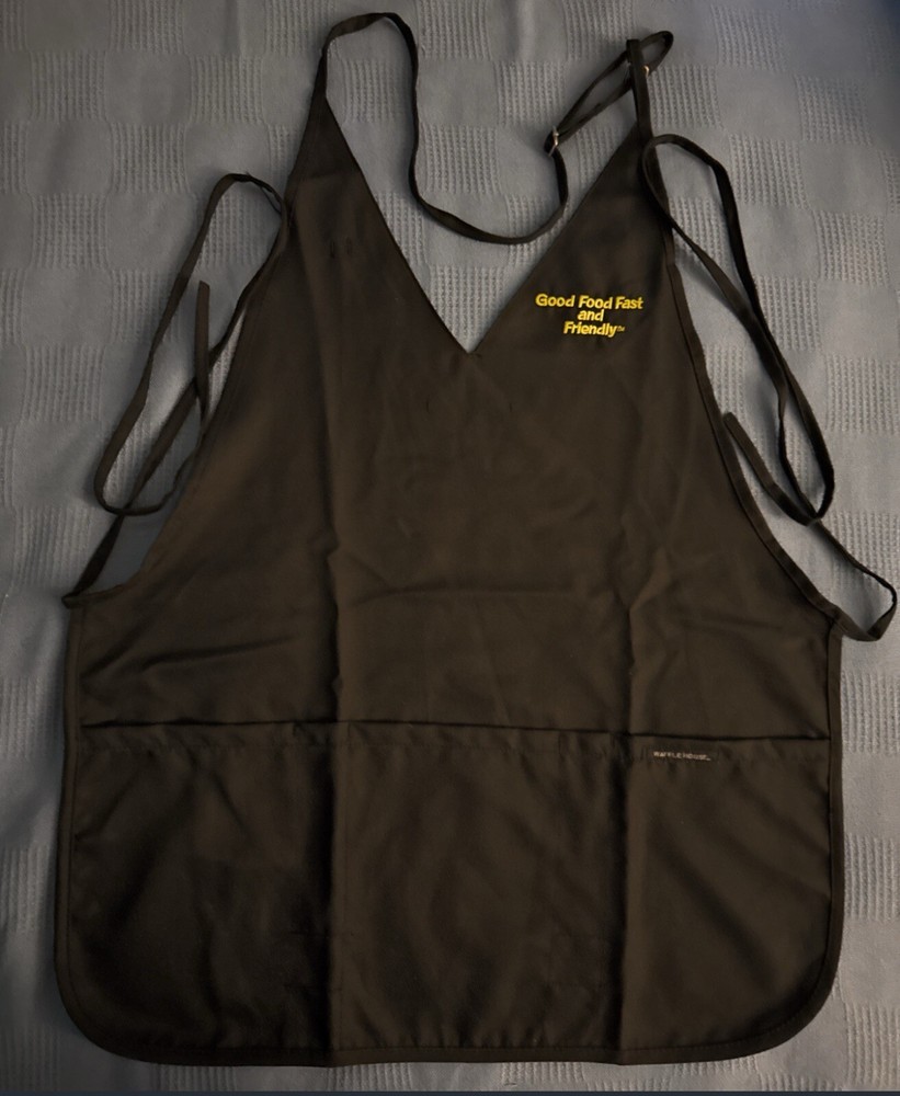 Authentic Waffle House Apron with v-neck front pockets and adjustable strap