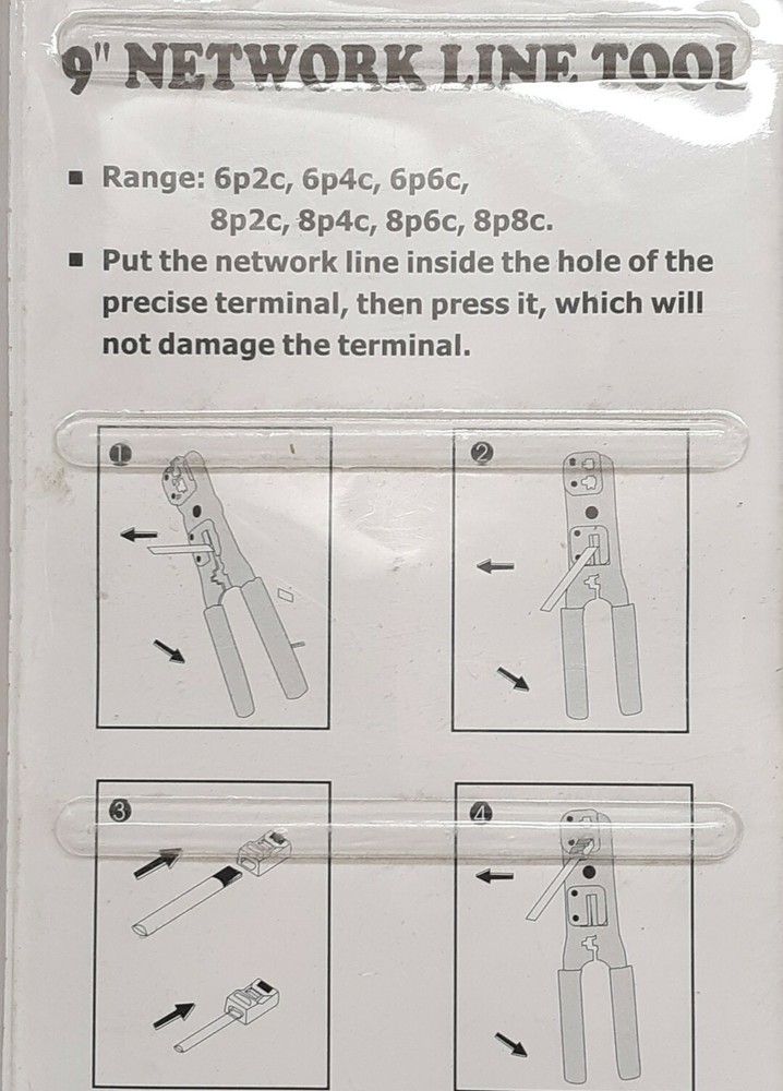 9" Network Line Crimping/Cutting Tool (3-3-2)