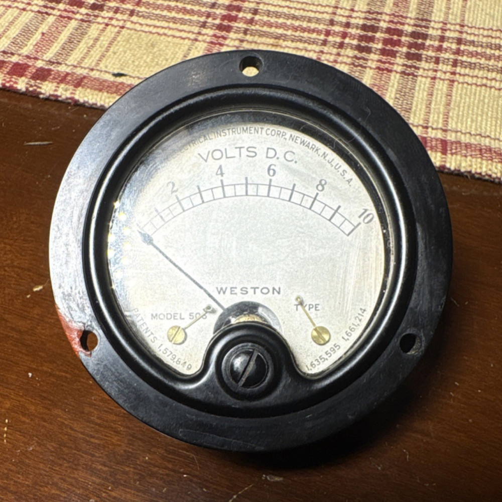 WORKING Weston Model 508 DC Analog Voltmeter 0-10V Panel Meter
