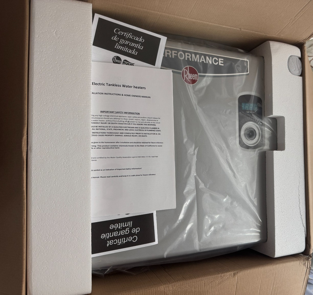 Rheem Performance 36 kW 7.03 GPM 240-Volt Electric Tankless Water Heater