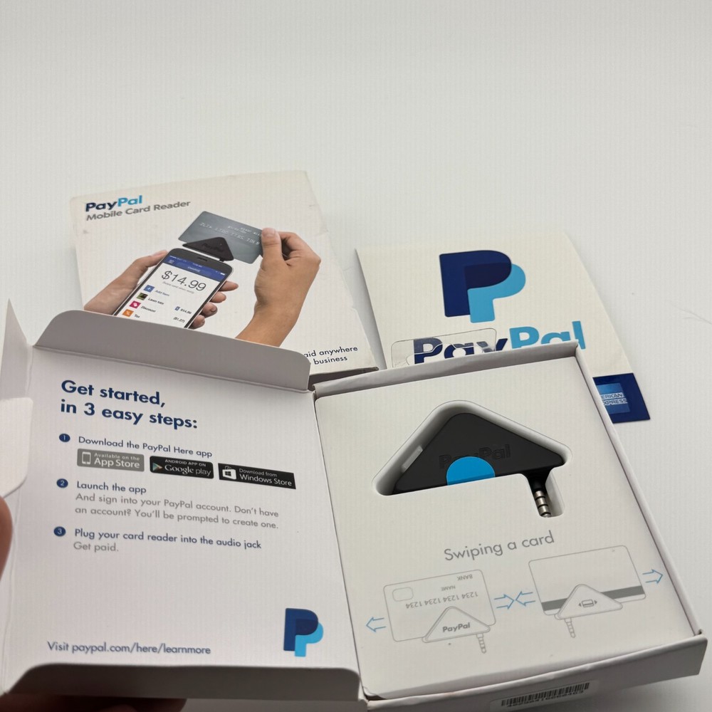 PayPal Here Mobile Card Reader Swipe 3.5mm Audio Jack w/ Box Inserts