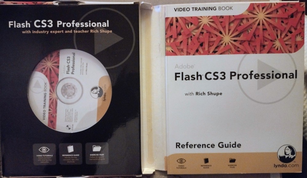 Adobe Flash CS3 Professional Rich Shupe Video Training Book CD Lynda