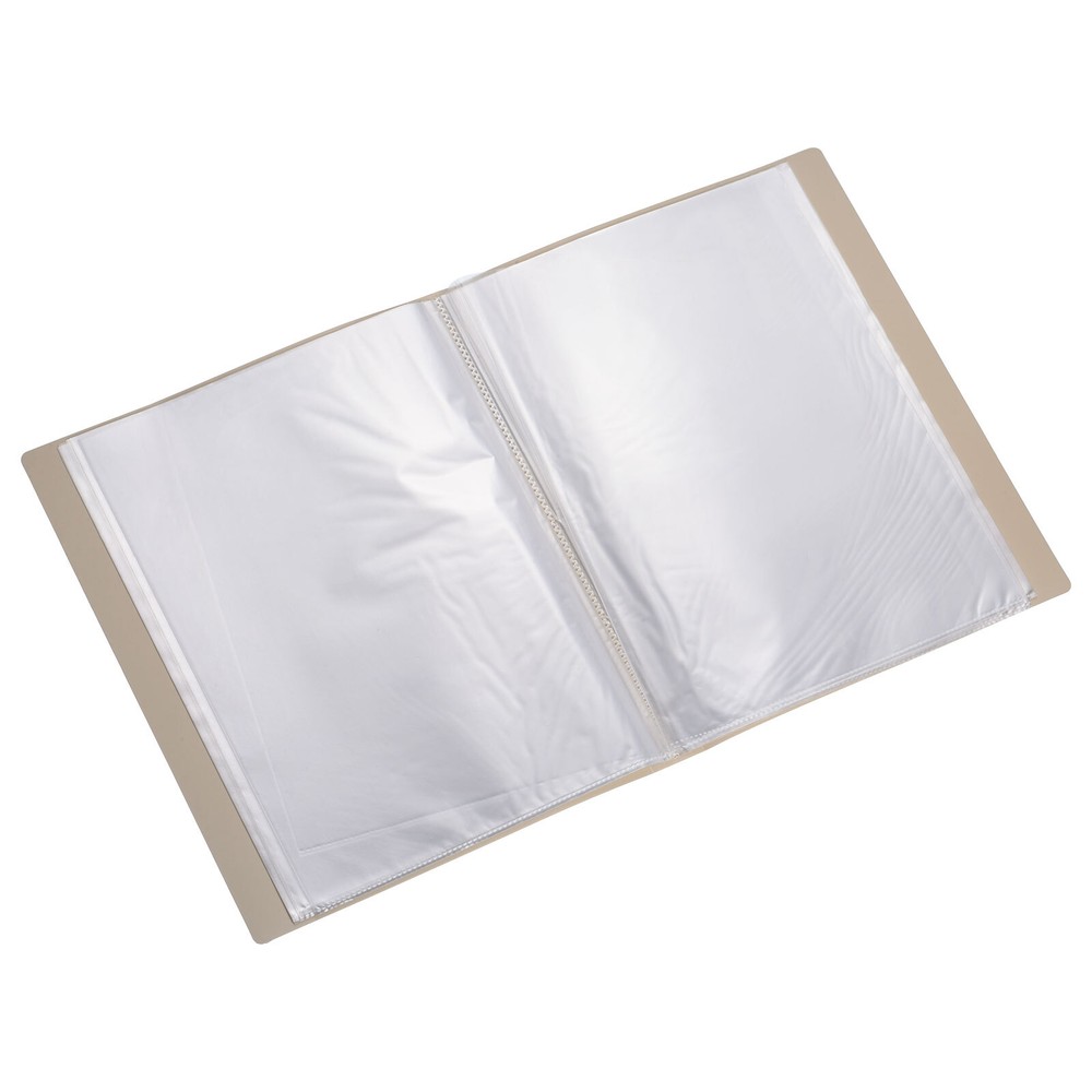 9x12" Binders with Plastic Sleeve, PP 60 Pocket File Protector, Beige