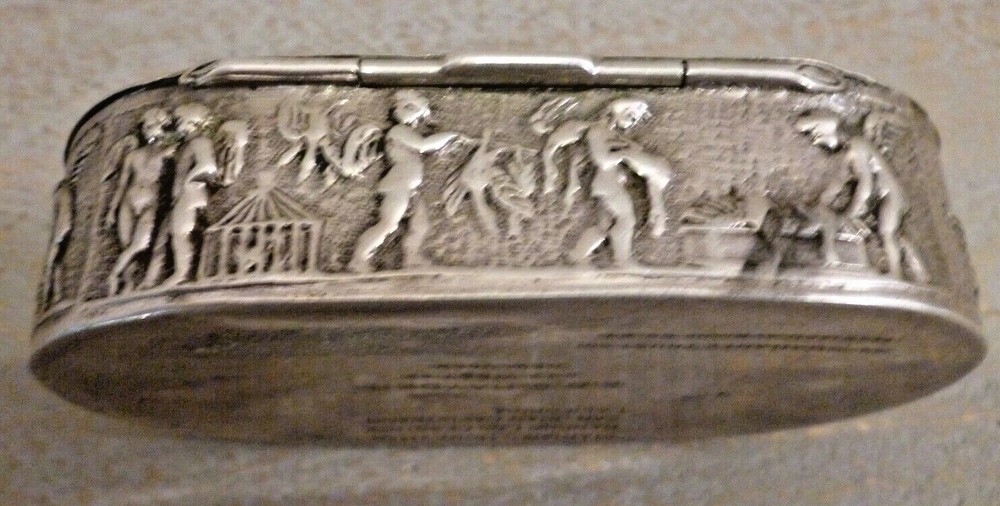 Antique Unique Continental Silver Highly Decorated Presentation Box C 1920's