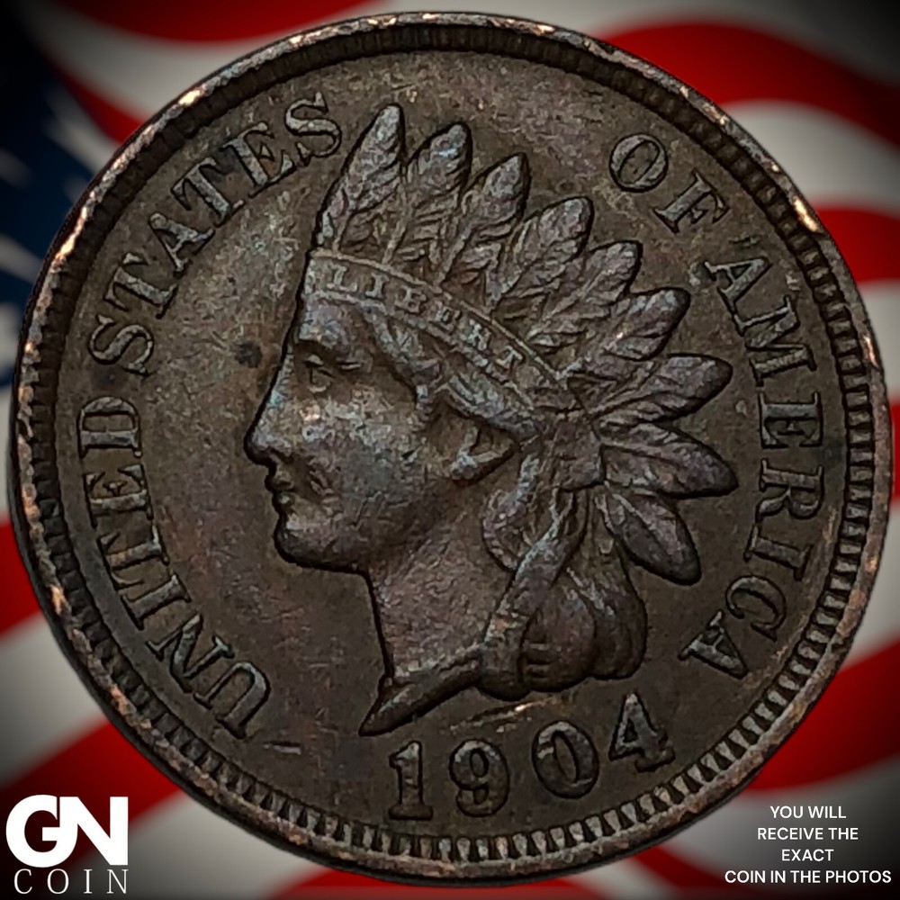 1904 Indian Head Cent Penny X1096