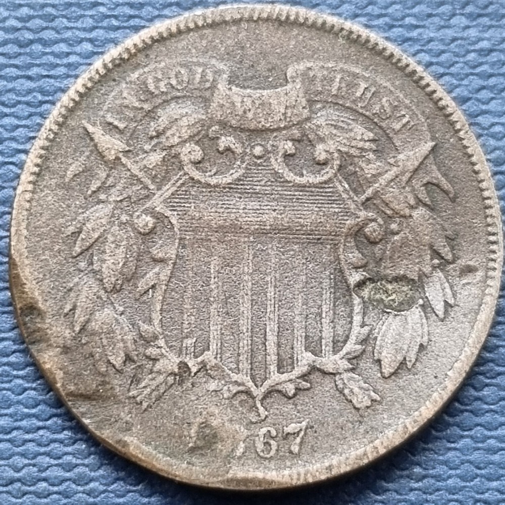 1867 Two Cent Piece 2c Better Grade Details #76753