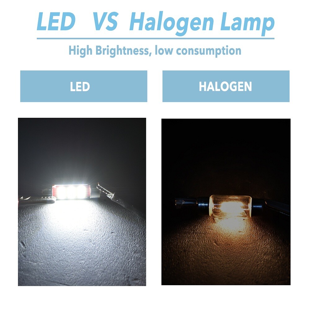 AUXITO 31MM Festoon DE3175 LED Map Dome Interior Light Bulbs 6000K White CANBUS