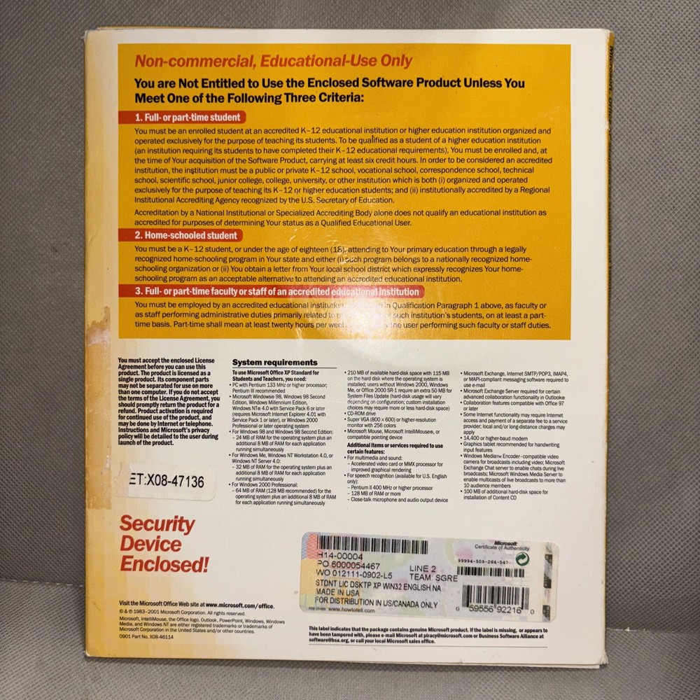 Microsoft Office Xp Standard For Students And Teachers 2002 Version for Windows