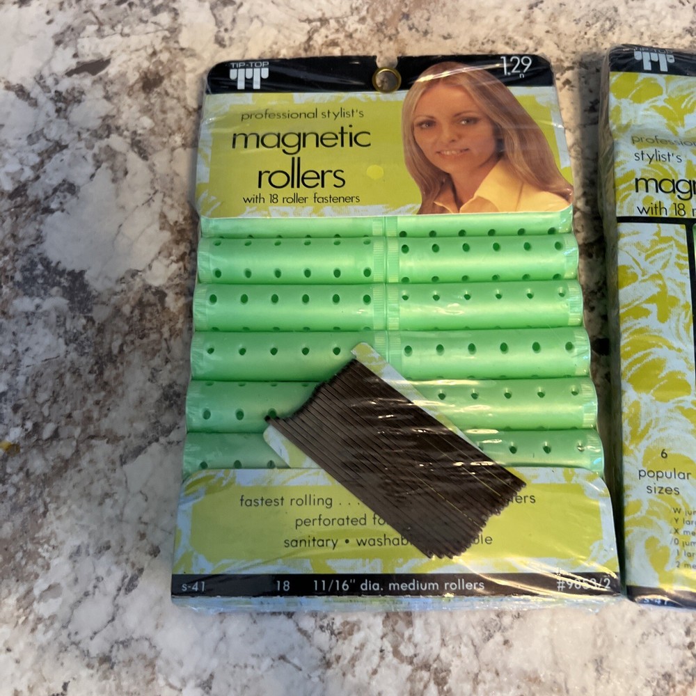 Vintage Tip Top Magnetic Rollers New In Package