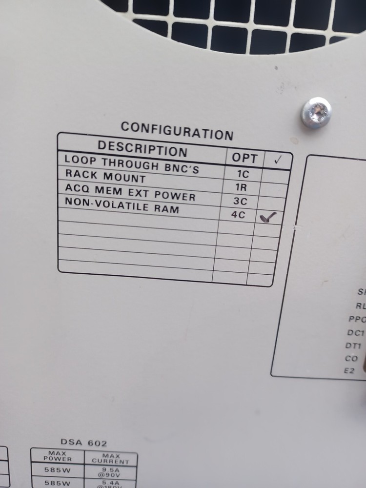 TEKTRONICS DSA 602 DIGITIZING SIGNAL ANALYZER