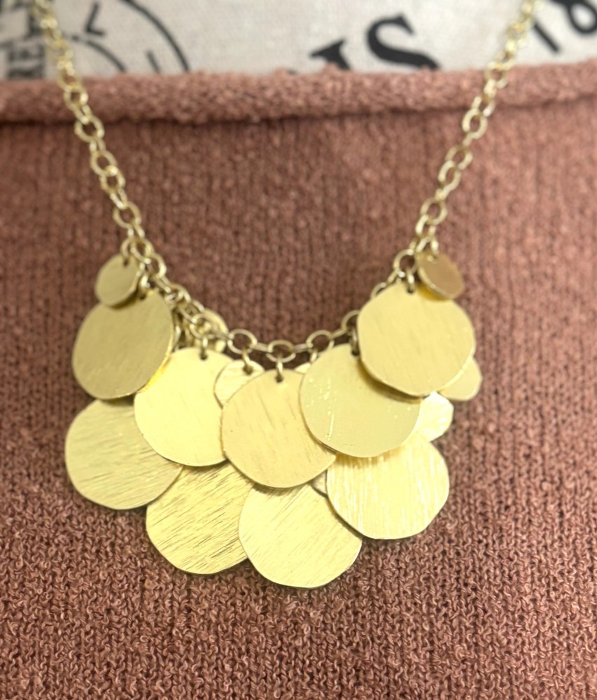 Cascading Disc Necklace - Gold