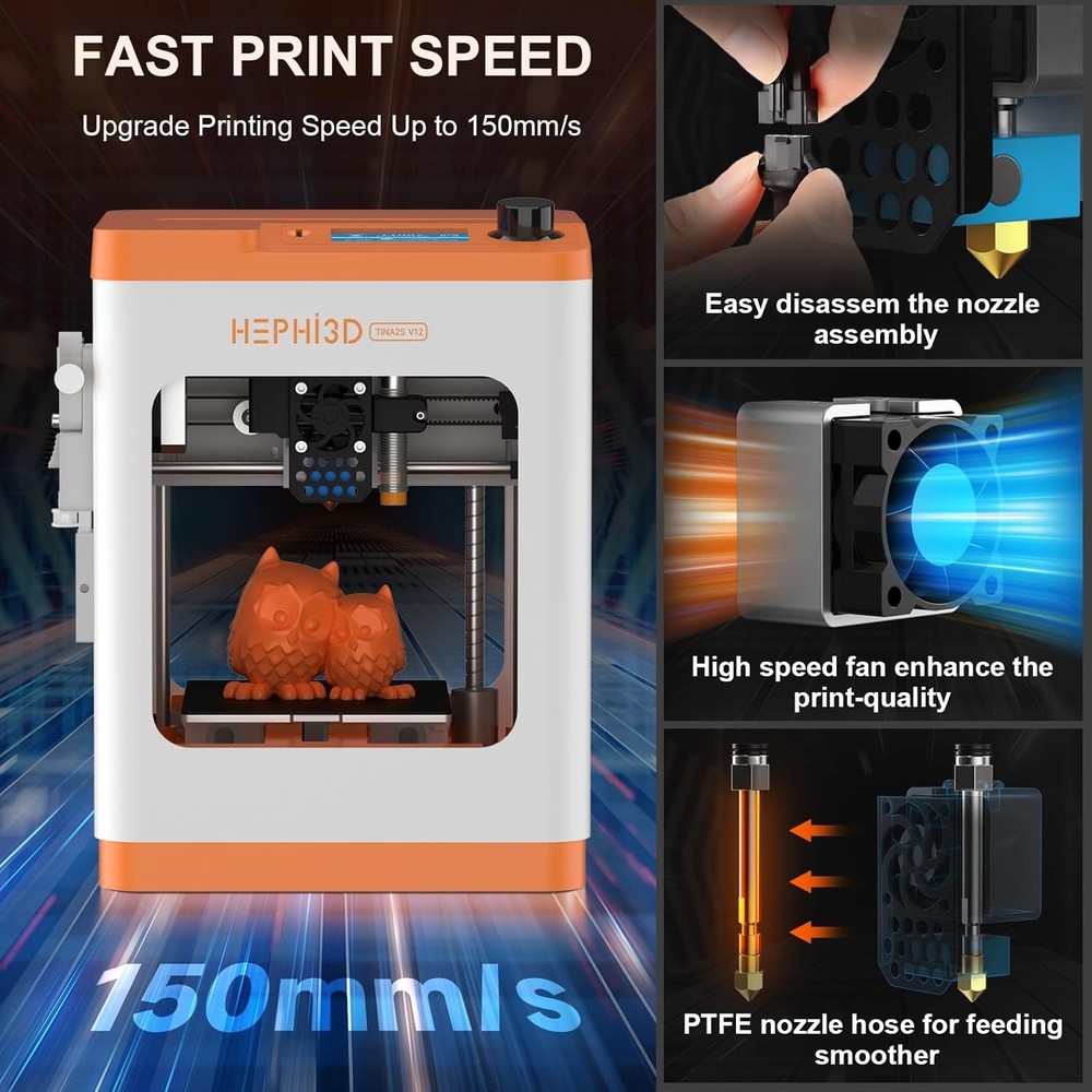 FDM 3DPrinter Auto Leveling Beginner Friendly High Precision PLA ABS LargeVolume