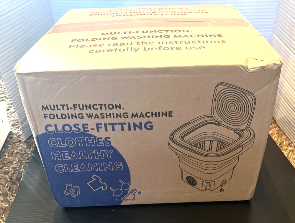 Multi-Function Folding Washing Machine, New, Sealed Box, 12V, Color Green