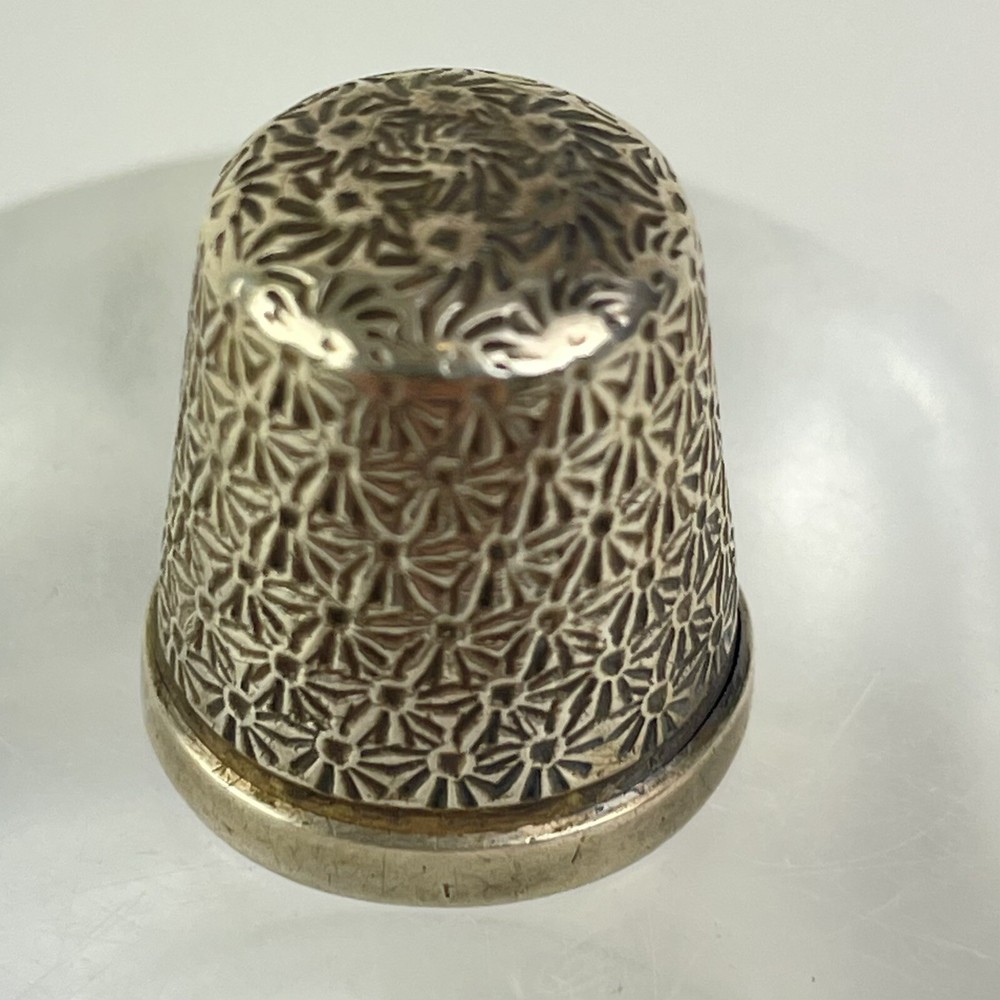 Antique Solid Silver Thimble Size 17 Henry Griffith & Sons Ltd 1926 2cm 3.6g
