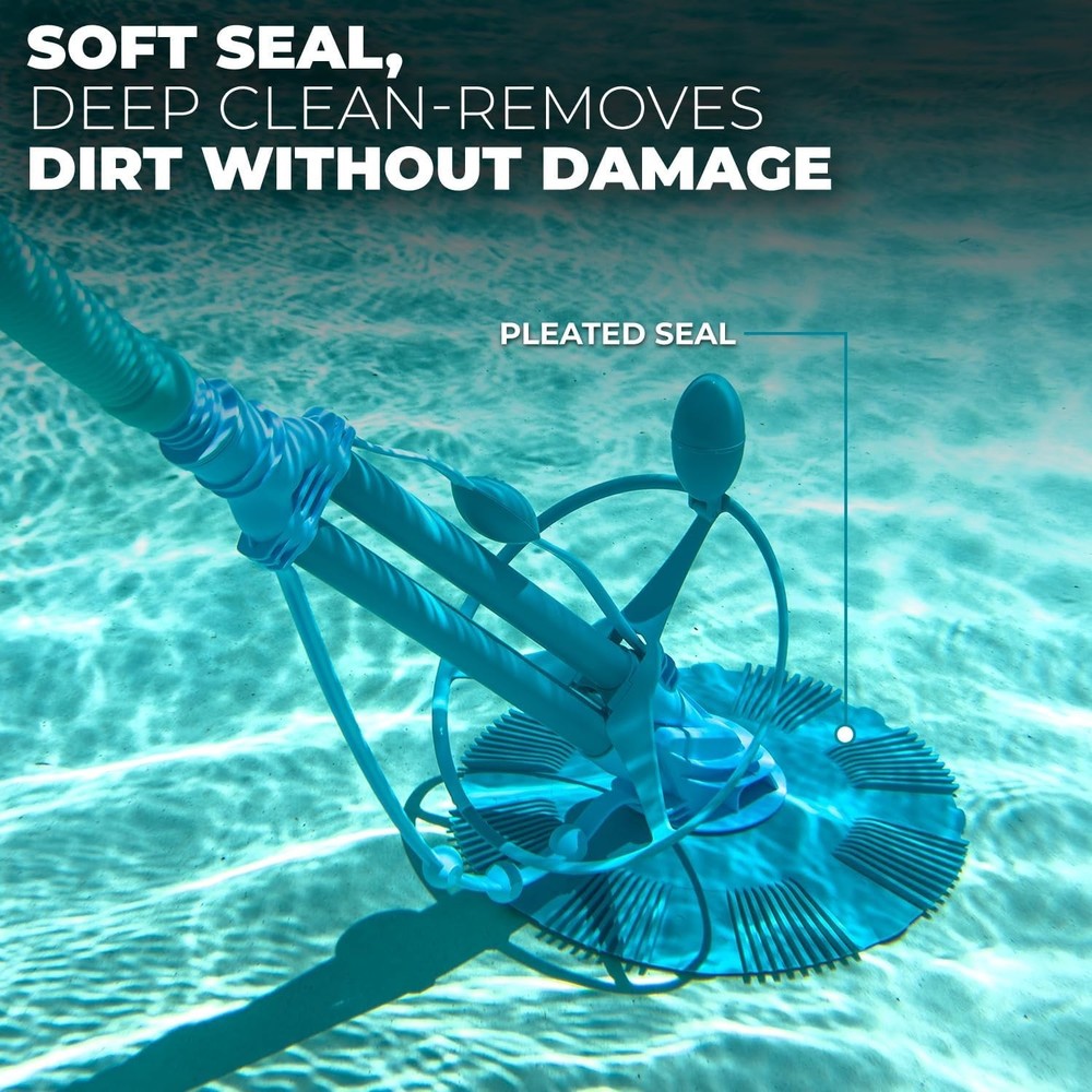 Automatic Pool Cleaner Vacuum for Inground Pools Blue High-Efficiency