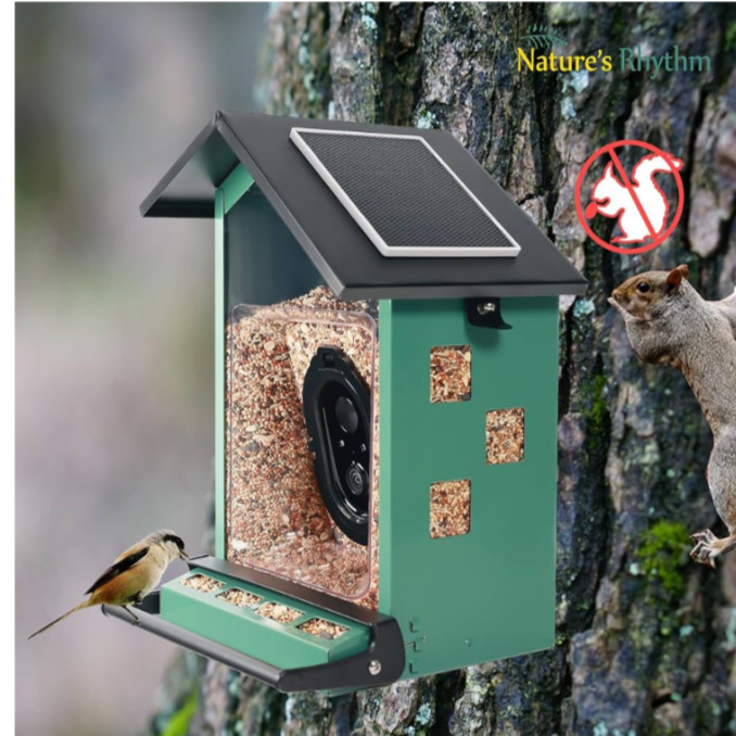 Bird Feeder Squirrel-Proof Bird Feeder  With camera/ +EXTRA CAMERA/READ