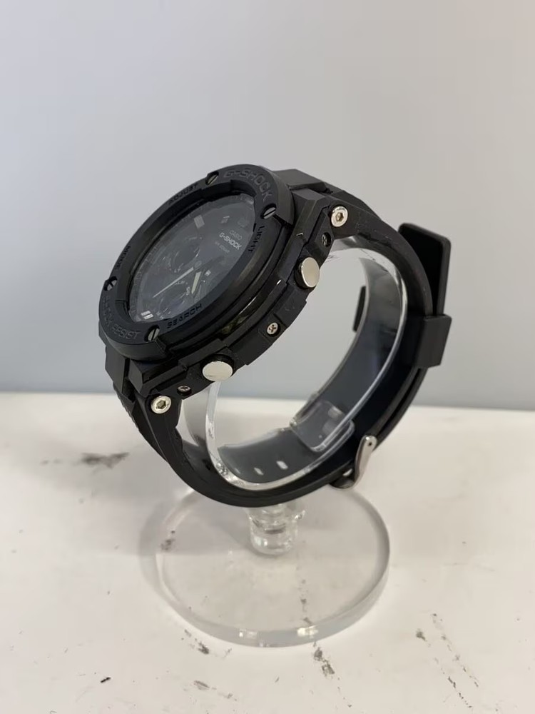 CASIO Solar Wristwatch G SHOCK Digital Analog Rubber Black