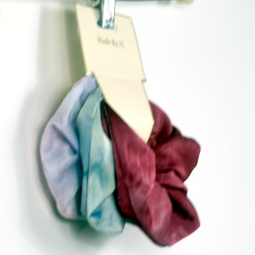 TwelveNYC Womans 3 piece Tie-Dye Scrunchie Set New