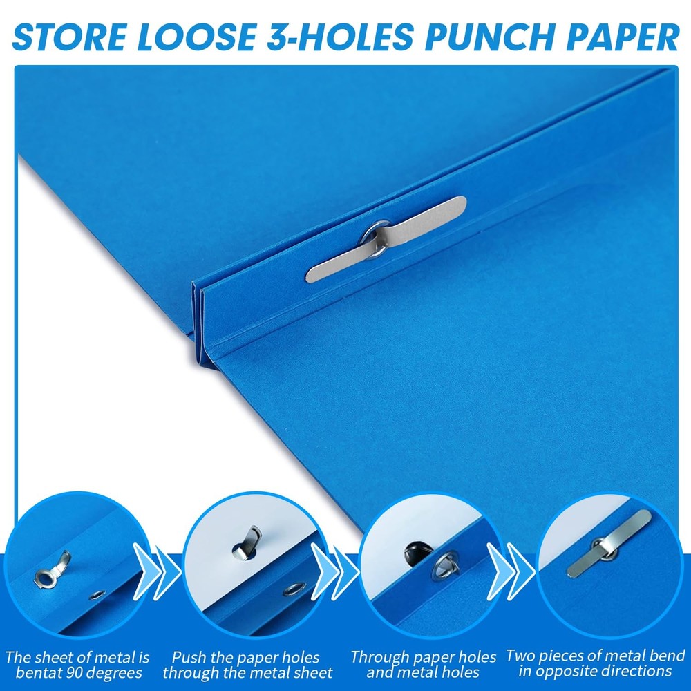 Two Pocket Folders, RAZCC 50 Pack 50 Pack, Assorted 5 Light Colors