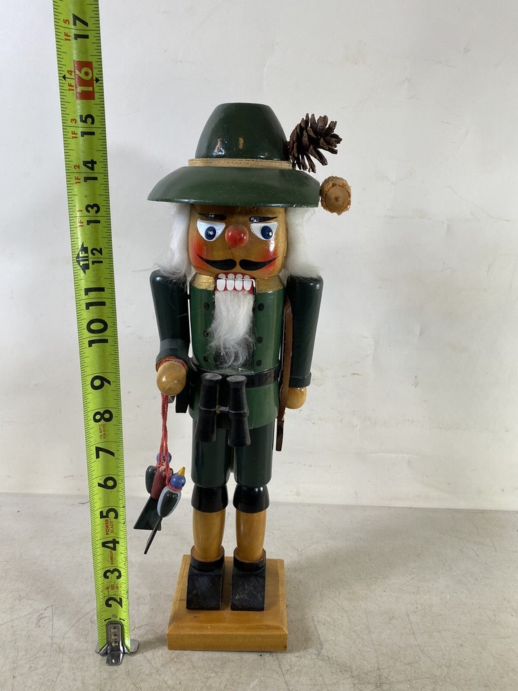 Vintage German Christmas Nutcracker Heinrich C Preis bird hunter 35C8