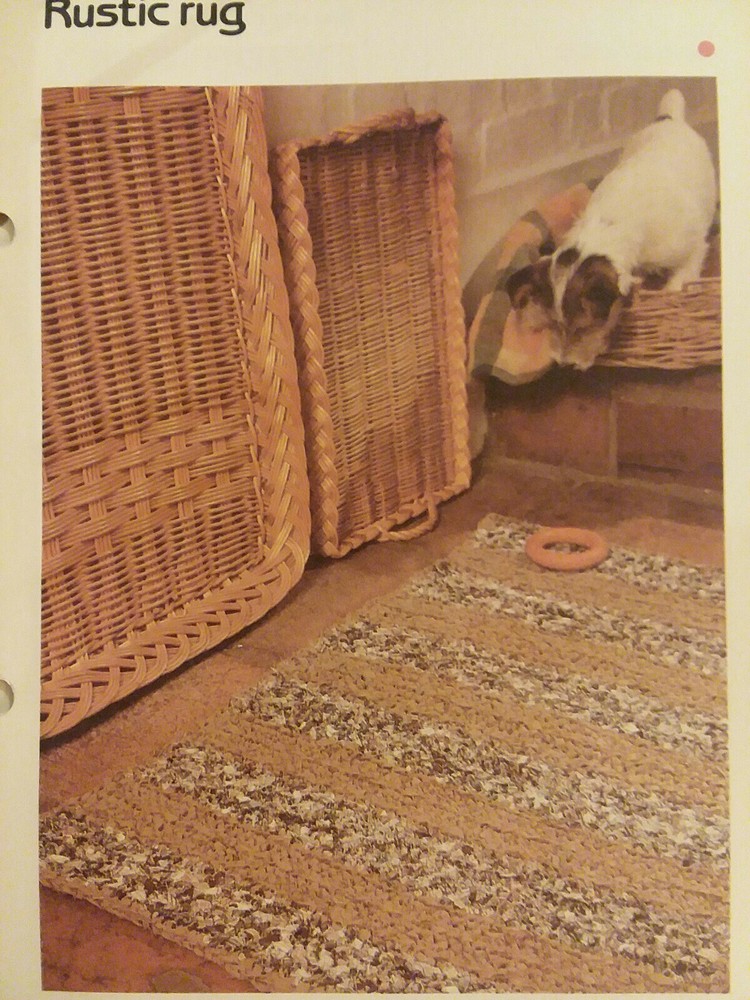 Rustic Rug crochet PATTERN INSTRUCTIONS FREE SHIPPING