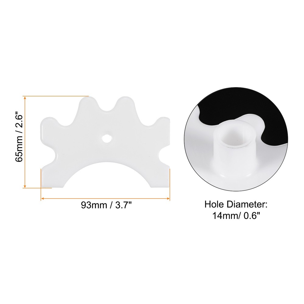 Billiard bridge head, plastic for billiard table, white