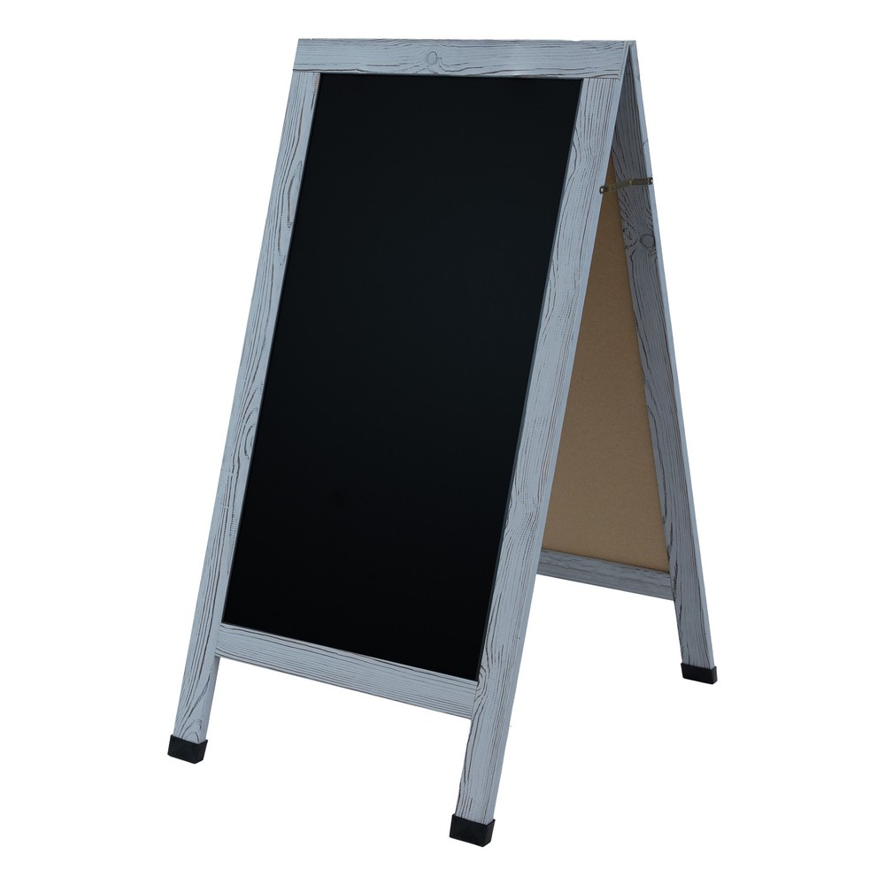A-Frame Double Magnetic Chalkboard - Graywashed by Sunnydaze